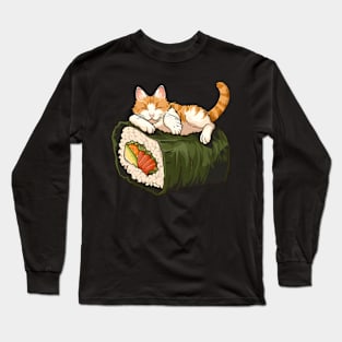 Sushi Cat Japanese Kawaii Anime Neko ga Long Sleeve T-Shirt